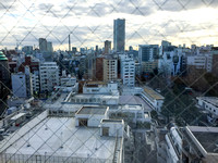 view of Tokyo from hotel window